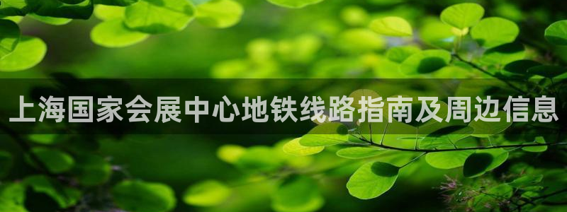 果博东手机版下载开户：上海国家会展中心地铁线路指南及周边信息
